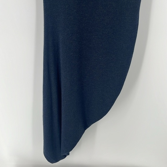 T by Alexander Wang Asymmetrical T-Shirt Dress Navy Blue Heather Medium - Picture 5 of 8